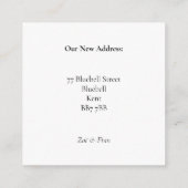 Card (6,3 cm x 6,3 cm) - New House Informatiekaartje (Achterkant)