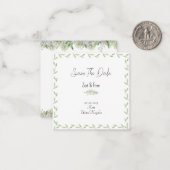 Card (6,3 cm x 6,3 cm) - Save The Date Notitiekaartje (Voorkant / Achterkant in situ)