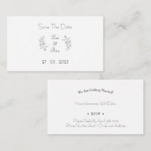 Card (8,9 x 5,1 cm) - Save The Date