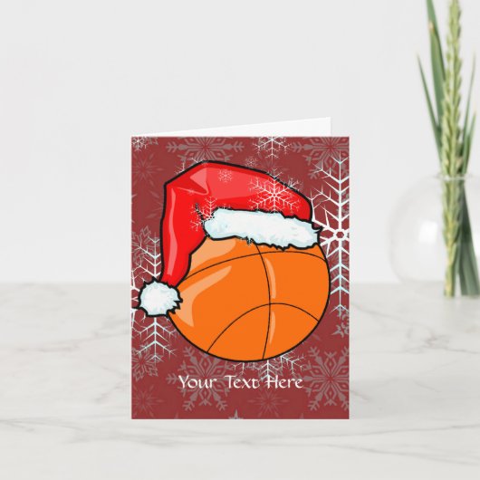 Card - Basketball Christmas Feestdagen Kaart (Voorkant)