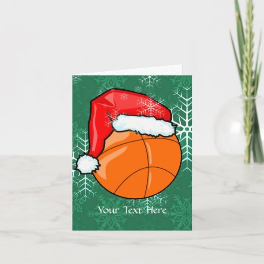 Card - Basketball Christmas Feestdagen Kaart (Voorkant)