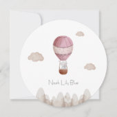 Card (Circle) - Birth Announcement Elephant Kaart (Voorkant)