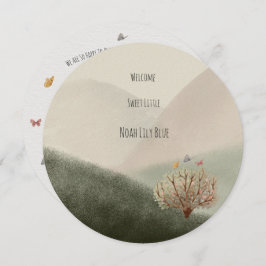 Card (Circle) - Birth Announcement Kaart