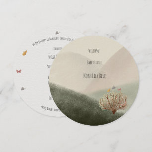 Card (Circle) - Birth Announcement Kaart