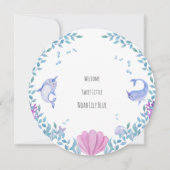 Card (Circle) - Birth Announcement Ocean Kaart (Voorkant)