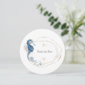 Card (Circle) - Birth Announcement Ocean Kaart (Staand voorkant)