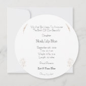 Card (Circle) - Birth Announcement Ocean Kaart (Achterkant)