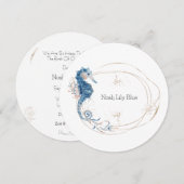Card (Circle) - Birth Announcement Ocean Kaart (Voorkant / Achterkant)
