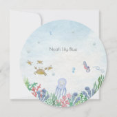 Card (Circle) - Birth Announcement Ocean Kaart (Voorkant)