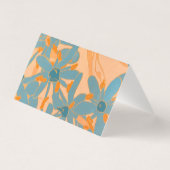 Card Contemporary Leaf Design in Peach Kaart (Achterkant)