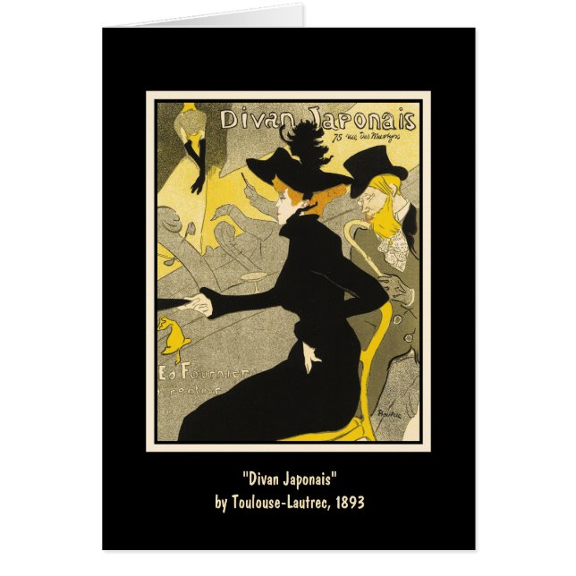 Card: Divan Japonais by Toulouse-Lautrec (Voorkant)