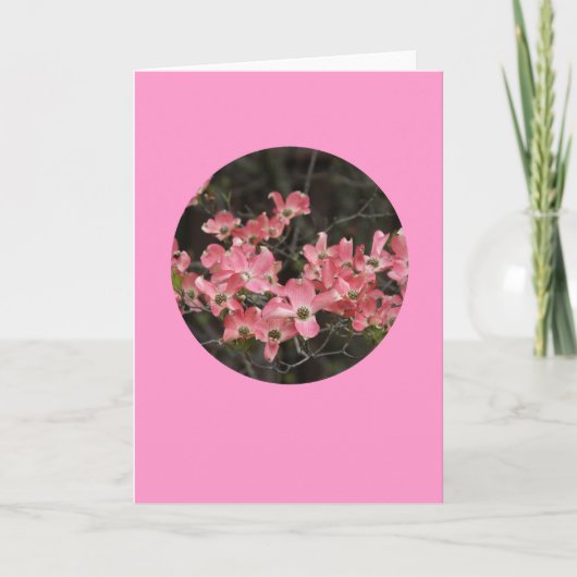 Card, "Dogwood Blossoms in Circle" # 5 Kaart (Voorkant)
