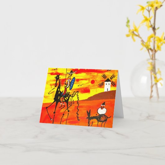 Card Don Quixote Kaart (Gele Bloem)