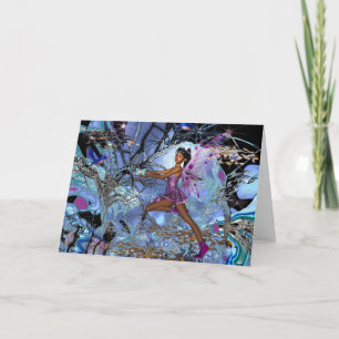 Card Fantasy Art Paarse Fee Kaart