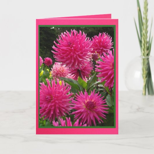 Card - Feliz Cumpleaños a mi Tía - Las Dalias Kaart (Voorkant)