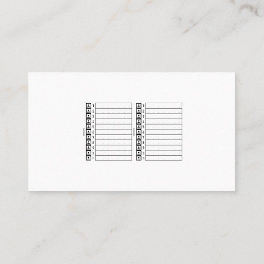 Card-fonts Visitekaartje (Achterkant)