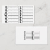 Card-fonts Visitekaartje (Voorkant / Achterkant)