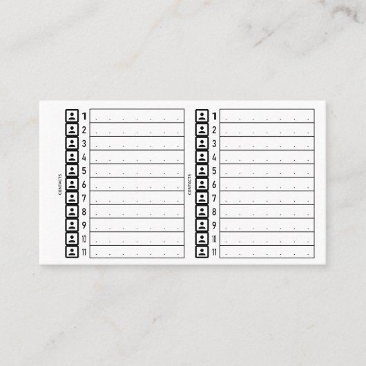 Card-fonts Visitekaartje (Voorkant)