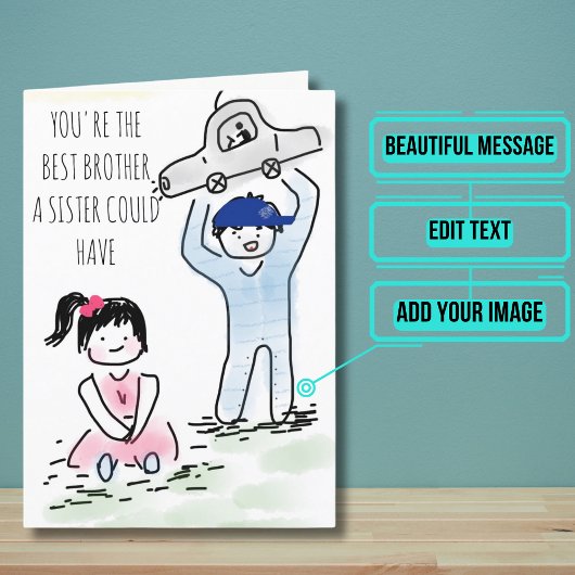 Card for a Brother from a Sister Kaart