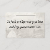 Card insert - Sympathie - condoléance 2 Visitekaartje (Achterkant)