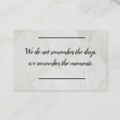 Card insert - Sympathie - condoléance 3 Visitekaartje (Achterkant)