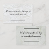 Card insert - Sympathie - condoléance 3 Visitekaartje (Voorkant / Achterkant)