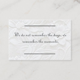 Card insert - Sympathie - condoléance 3 Visitekaartje