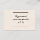 Card insert - Sympathie - condoleances Visitekaartje (Achterkant)