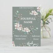 card Invitation Kaart (Staand voorkant)