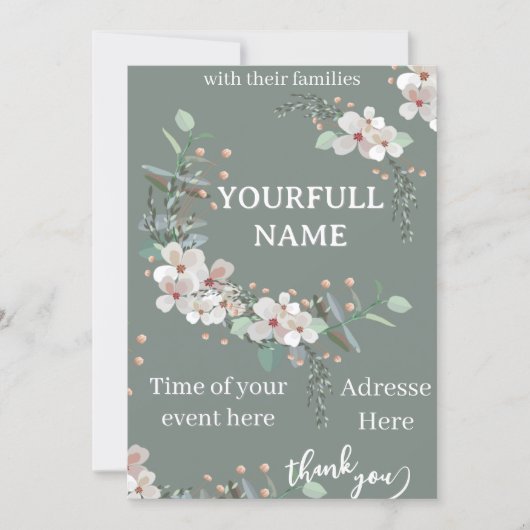 card Invitation Kaart (Voorkant)