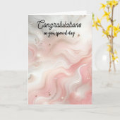 Card met Melkweg Congratulatie Kaart (Gele Bloem)