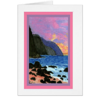 Card-NaPali Sunset, Kauai, Hawaii