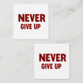Card never give up informatiekaartje (Voorkant / Achterkant)