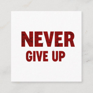 Card never give up informatiekaartje
