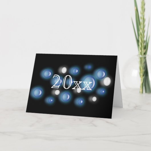 Card – New Year Bubbles Feestdagen Kaart (Voorkant)