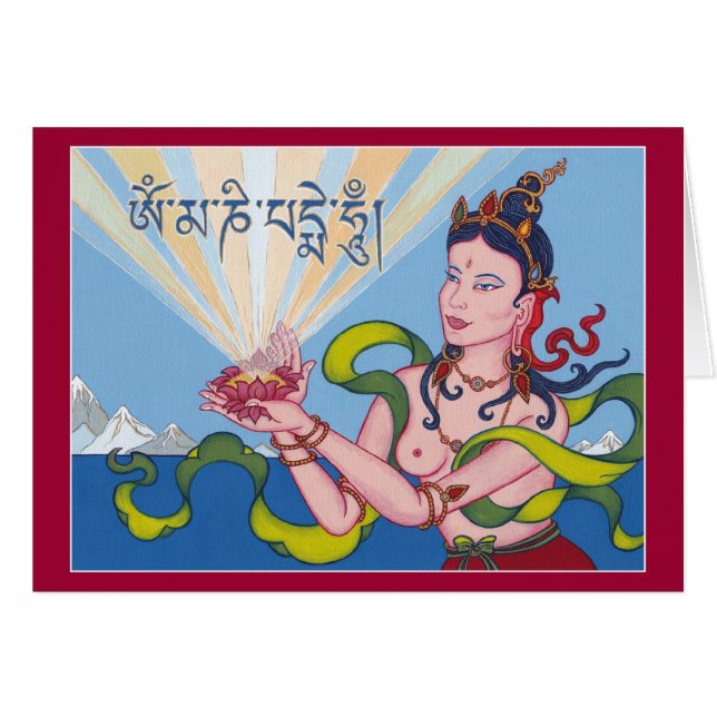 CARD Offering Goddess (Dakini) - met uitleg (Voorkant Horizontaal)
