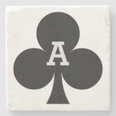 Card Player Custom Monogram onderzetter - Club (Voorkant)