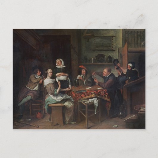 Card Players Briefkaart (Voorkant)