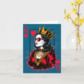 Card Queen Valentines Hearts Nation Kaart (Gele Bloem)