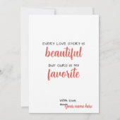 Card Romantique Valentijnsdag Feestdagenkaart (Achterkant)