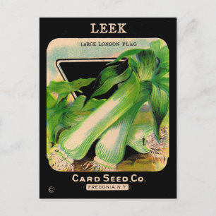 Card Seed Company envelop omslag - prei Briefkaart