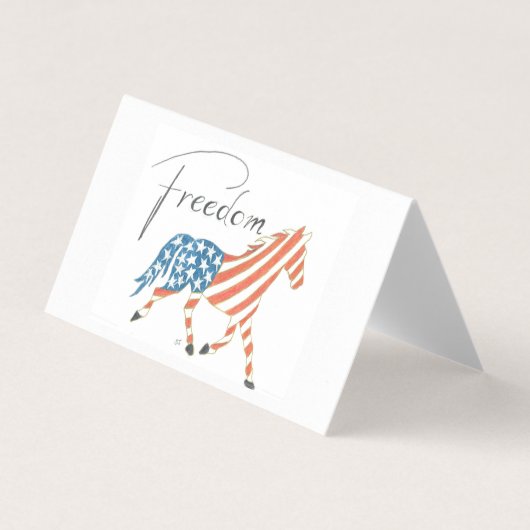 Card Set Freedom Flag Horse van Sherry Jarvis Kaart (Voorkant)