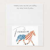 Card Set Freedom Flag Horse van Sherry Jarvis Kaart (Buitenkant ongevouwen)