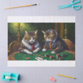 Card Sharks, Katten die Kaarten Spelen Tissuepapier (Craft)