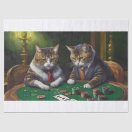 Card Sharks, Katten die Kaarten Spelen Tissuepapier