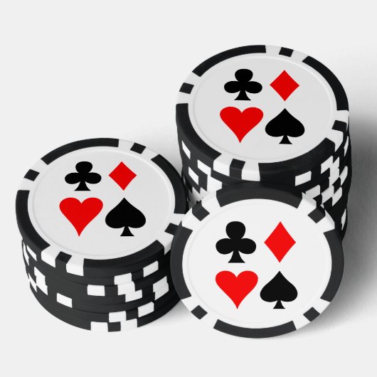 Card Suits Design Poker Chips (Opstapeling)