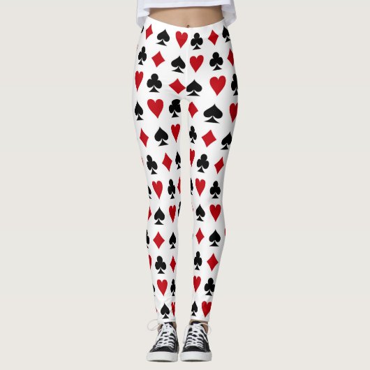Card Suits Poker Style Lucky-Leggings Leggings (Voorkant)