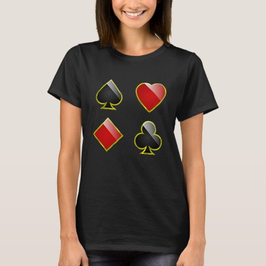 Card Suits Spades Hearts Clubs Diamonds for All Ca T-shirt (Voorkant)