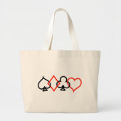 Card Symbols geïntertwind Grote Tote Bag (Voorkant)