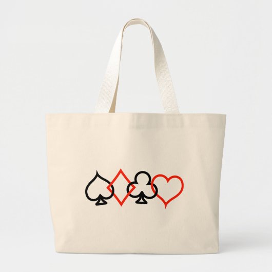Card Symbols geïntertwind Grote Tote Bag (Voorkant)